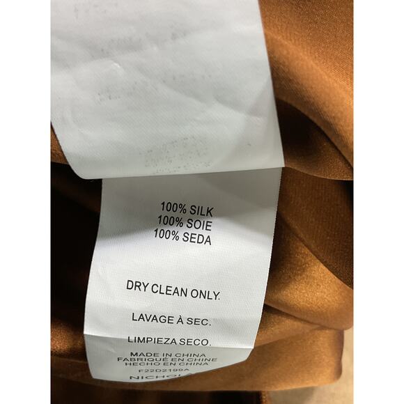 Nicholas 'Lucinda' Brown Halter Cowl Neck Gown Size 4 - Picture 5 of 5